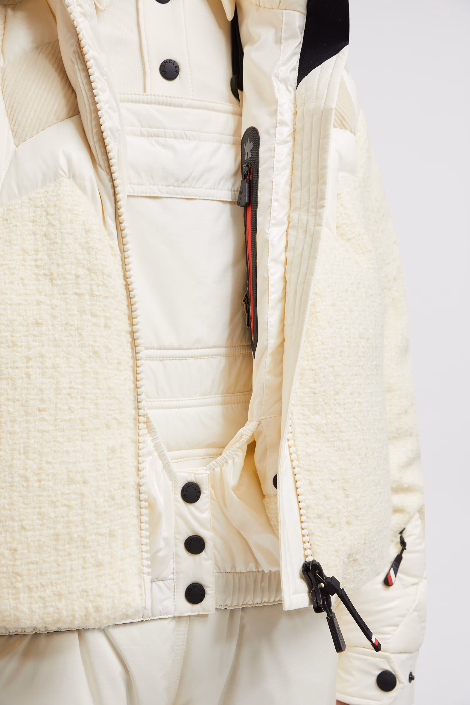 Hintersee Patchwork-Quilted Wool Short Down Jacket Women White Ivory Moncler 9